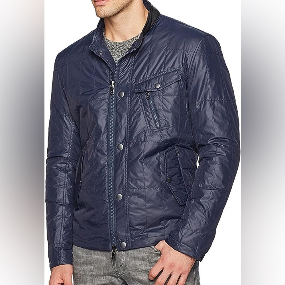 John Varvatos Star USA – Quilted Racer Jacket NIGHT SKY / XL